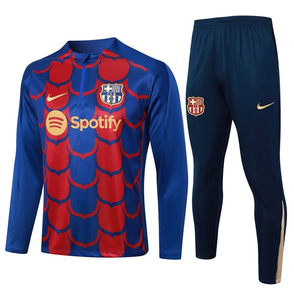 Sudadera De Training Barcelona 2024/25 Azul Rojo 3